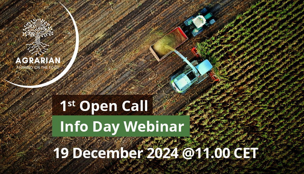 Two Info Days scheduled in December for the 1st AGRARIAN Open Call!